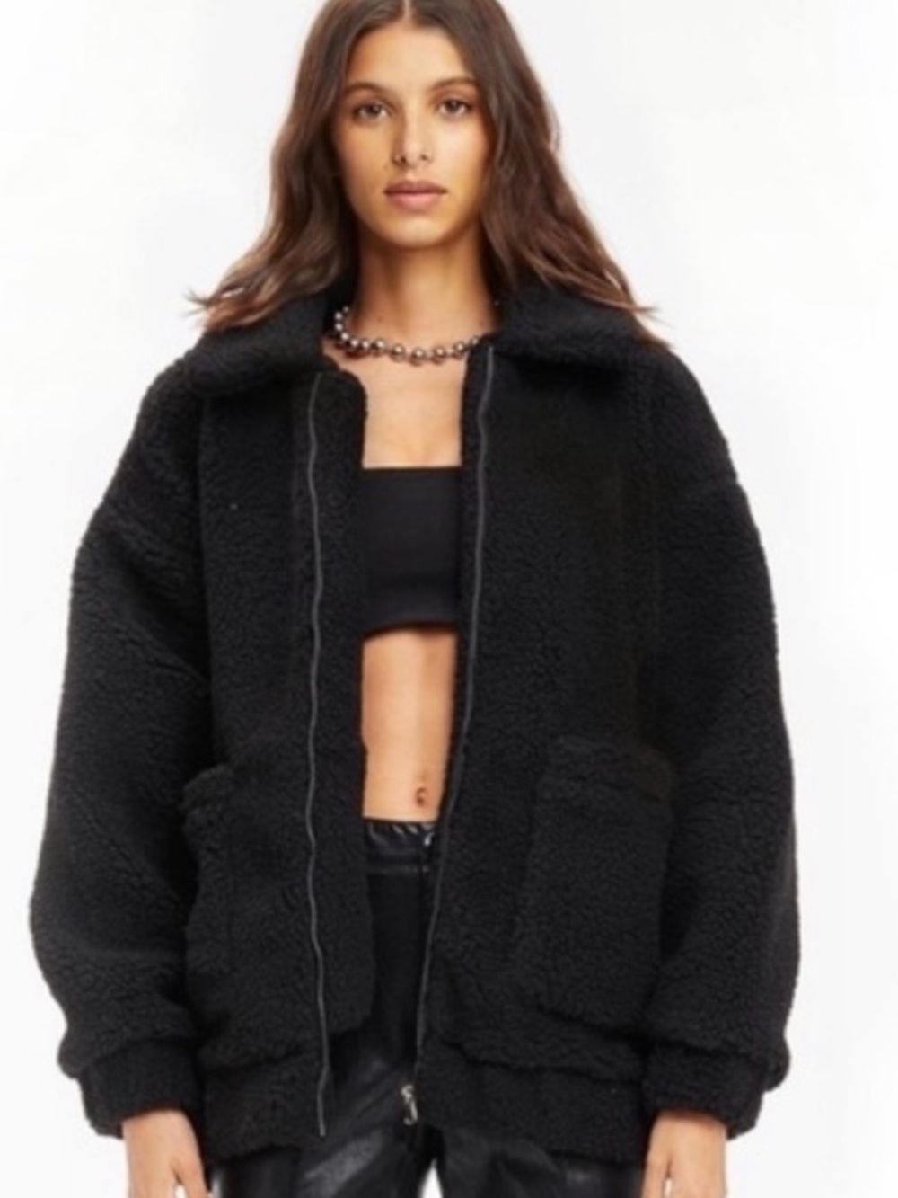 I.AM.GIA Black Teddy Jacket